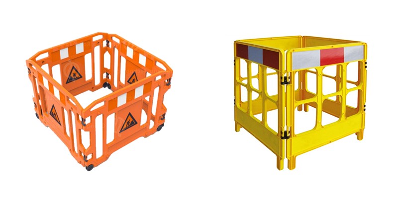 пластиковый складной барьер из люка